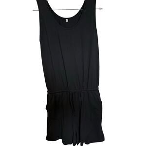 Romper Sleeveless size xl  women one piece w/ pockets black
